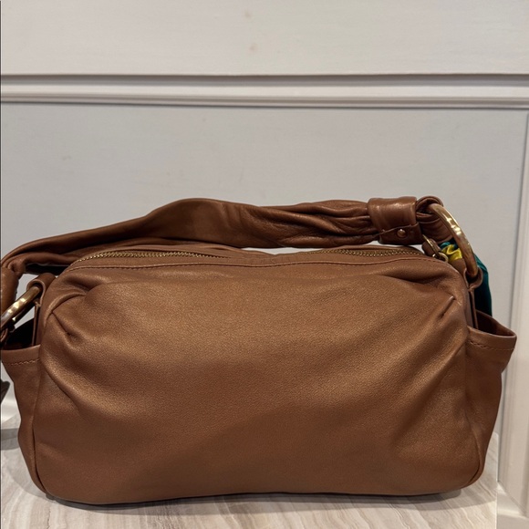 Coach Bag Parker Pleated Brown Metallic Soft Leather Shoulder Bag - Picture 7 of 16